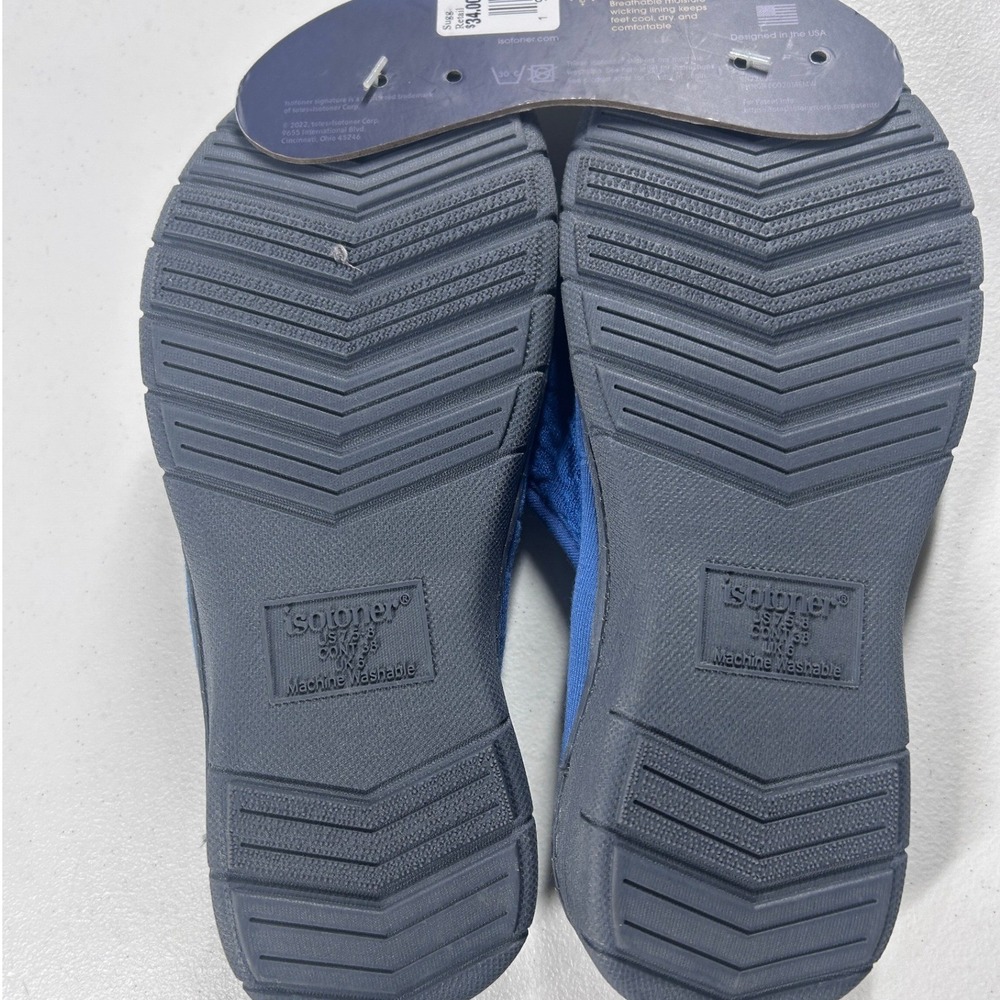 Isotoner Womens Blue Other Style 8553K Flip Flop Slippers Size Medium (7.5-8)NEW - Picture 6 of 8